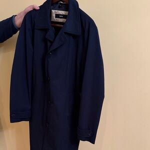 Boss Dark Blue Trench Coat